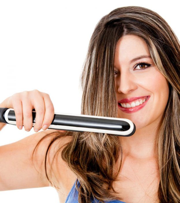 use a hair straightener