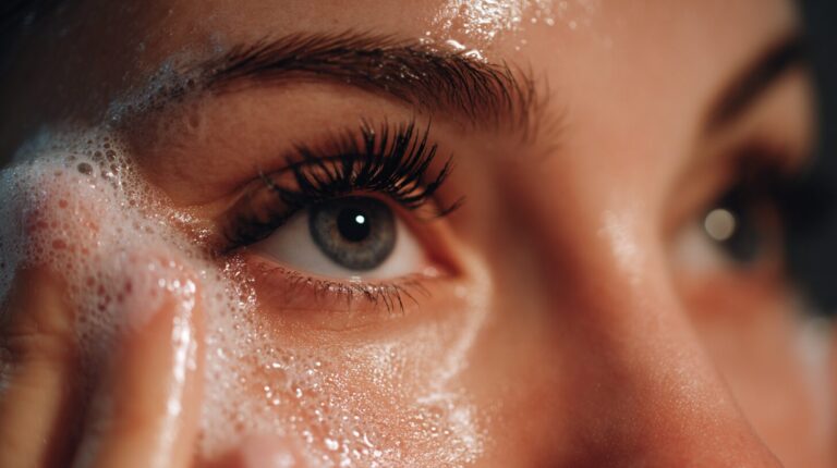 how to wash your face with lash extensions