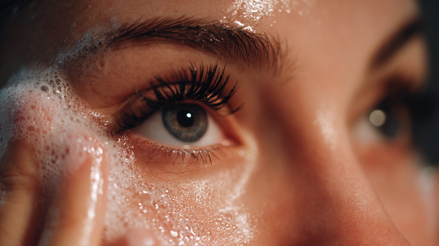 how to wash your face with lash extensions
