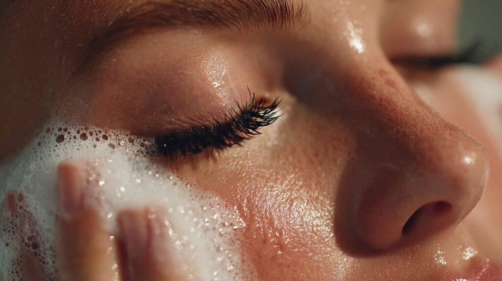 how to wash your face with lash extensions